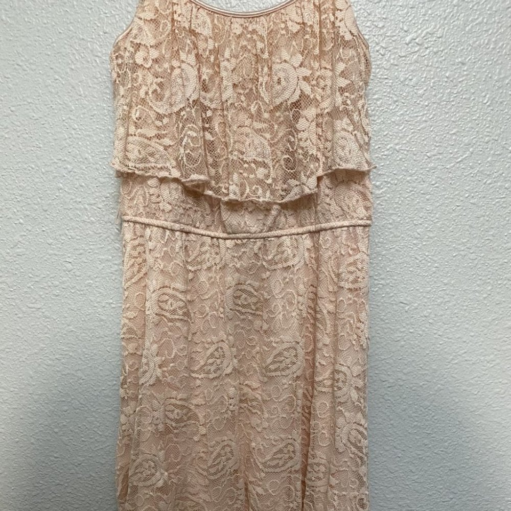 AUW Cream high low dress